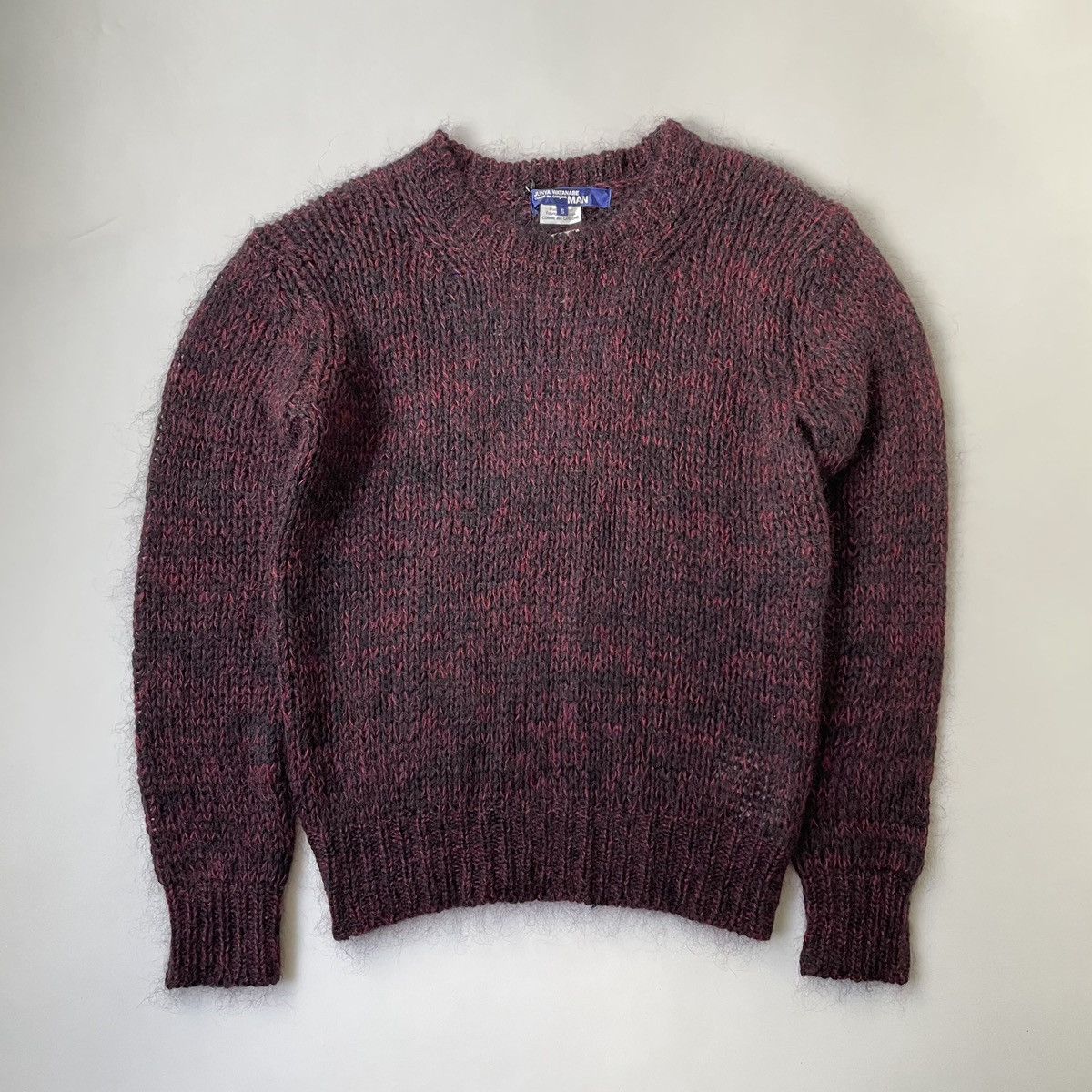 Comme Des Garcons A/w 14 Red/black Mohair Sweater, Men's (Size Small)
