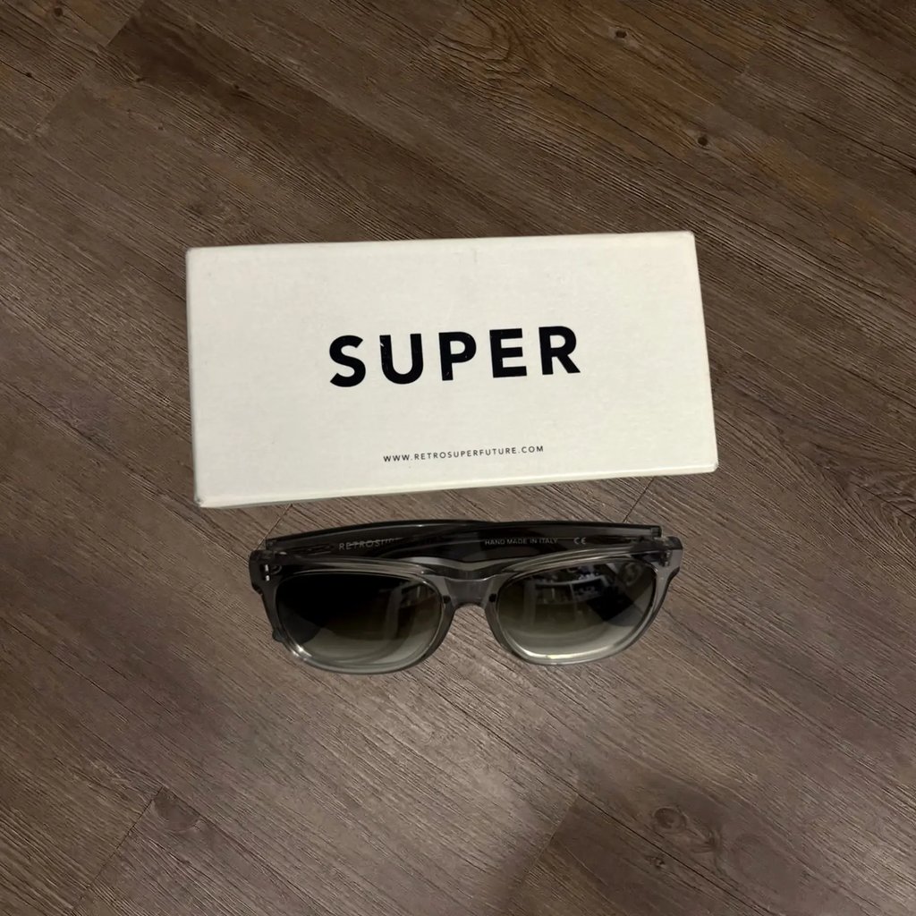 Retrosuperfuture Sunglasses Unisex Adults Gray Ciccio Apollo Clear Zeiss Lens Retro, Men's