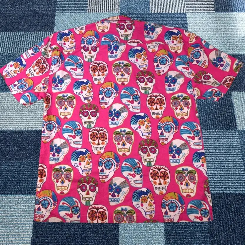 Sayulita Shirt Co Mens 3xl Day Of The Dead Sugar Skull Pink Button Front Nwot Shirt, Men's (Size Xxl)
