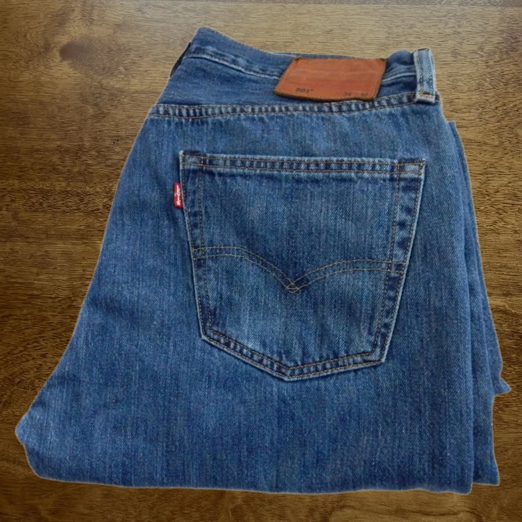 Levi's 501 Big E Jeans Straight Blue Waist 34 Leg 32 W34 L32 Button Fly, Men's