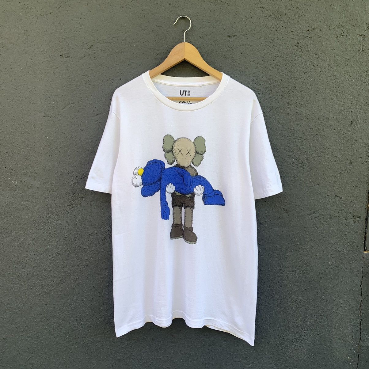 ThrashKaws X Uniqlo Tee in White, Men's (Size XL)