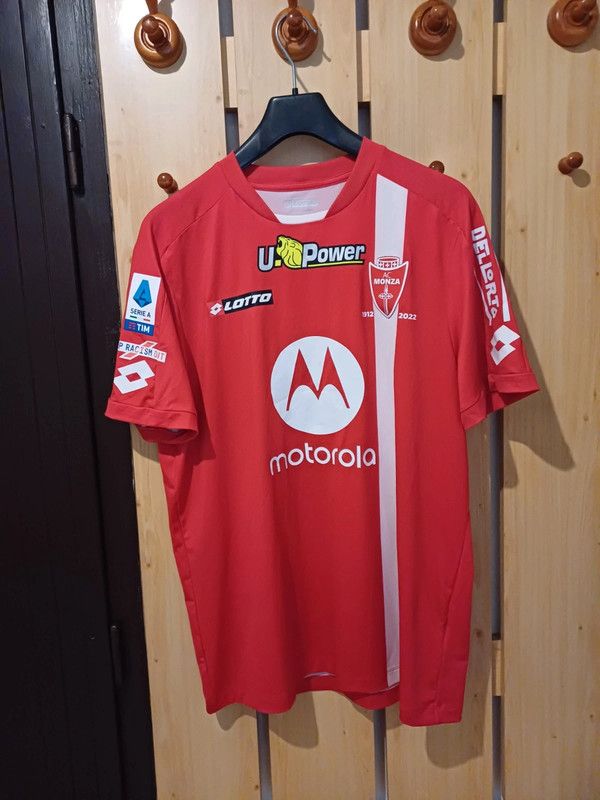 Lotto Sport Lotto A.c.monza 2022-23 Home Match Worn Jersey in Red, Men's (Size Large)