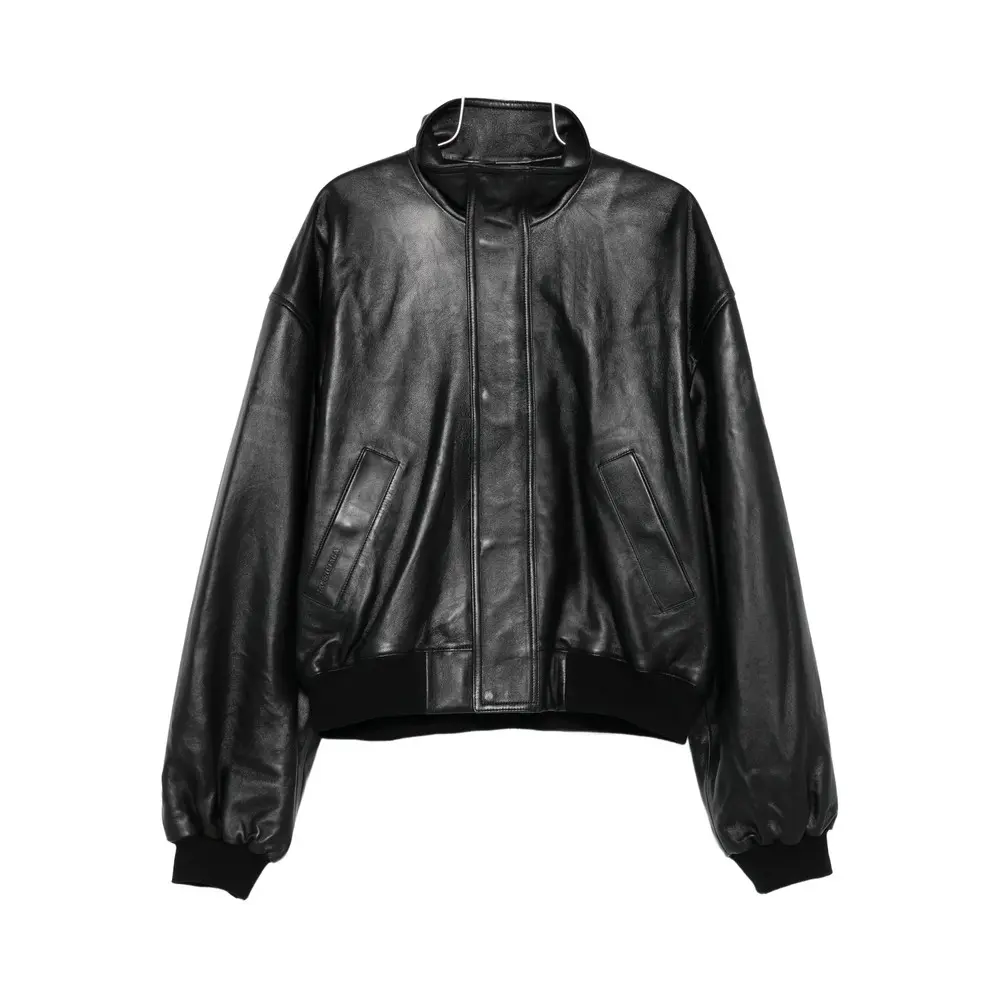 Balenciaga Black Jackets - Leather Jackets, Men's (Size Large)