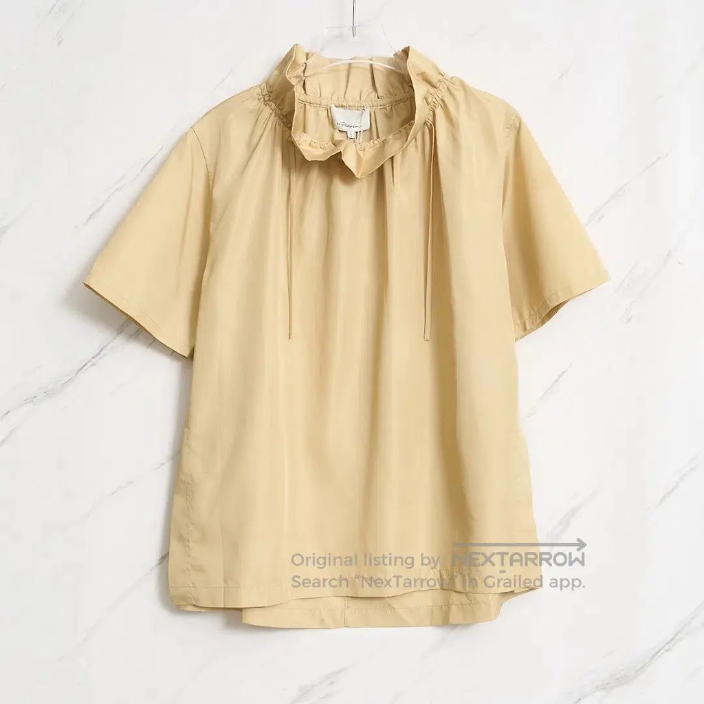 3.1 Phillip Lim Women's Stand-Collar Tie-Up Shirts in Beige, Women's