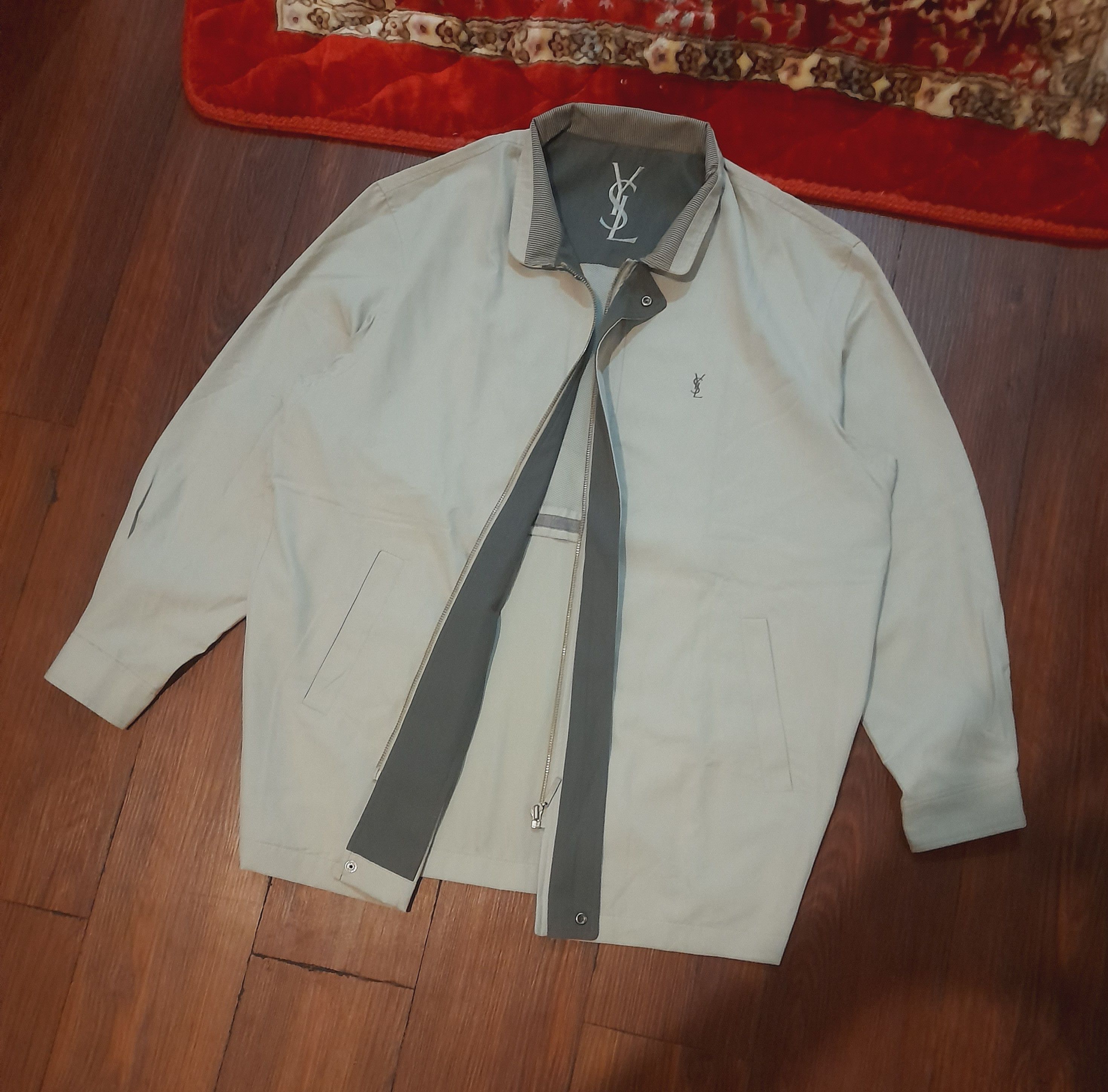 Vintage YVES Saint Laurent Jacket X YSL Jacket in Beige, Men's (Size Medium)