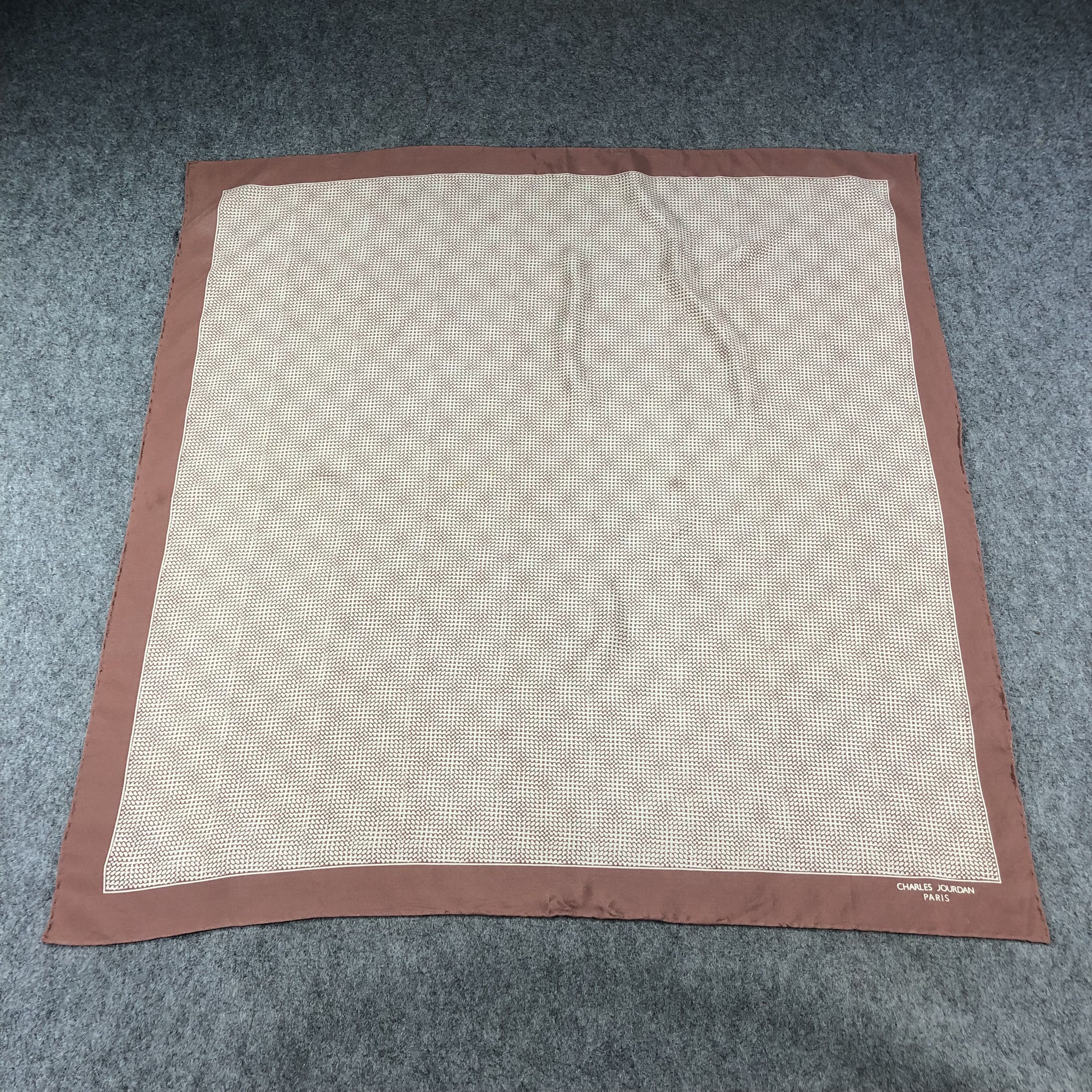 Vintage Charles Jourdan Hand Rolled Silk Scarf M923, Men's