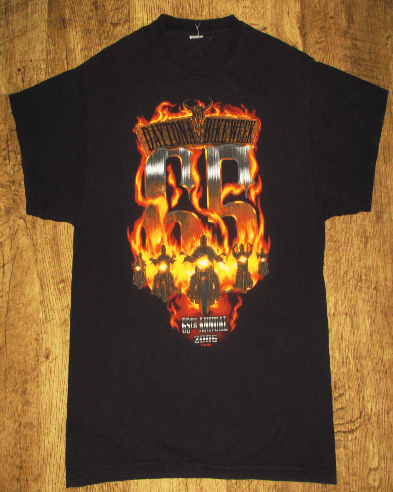 Harley Davidson 2006 Daytona Bike Week Vintage Graphic T-Shirt in Black, Men's (Size Medium)