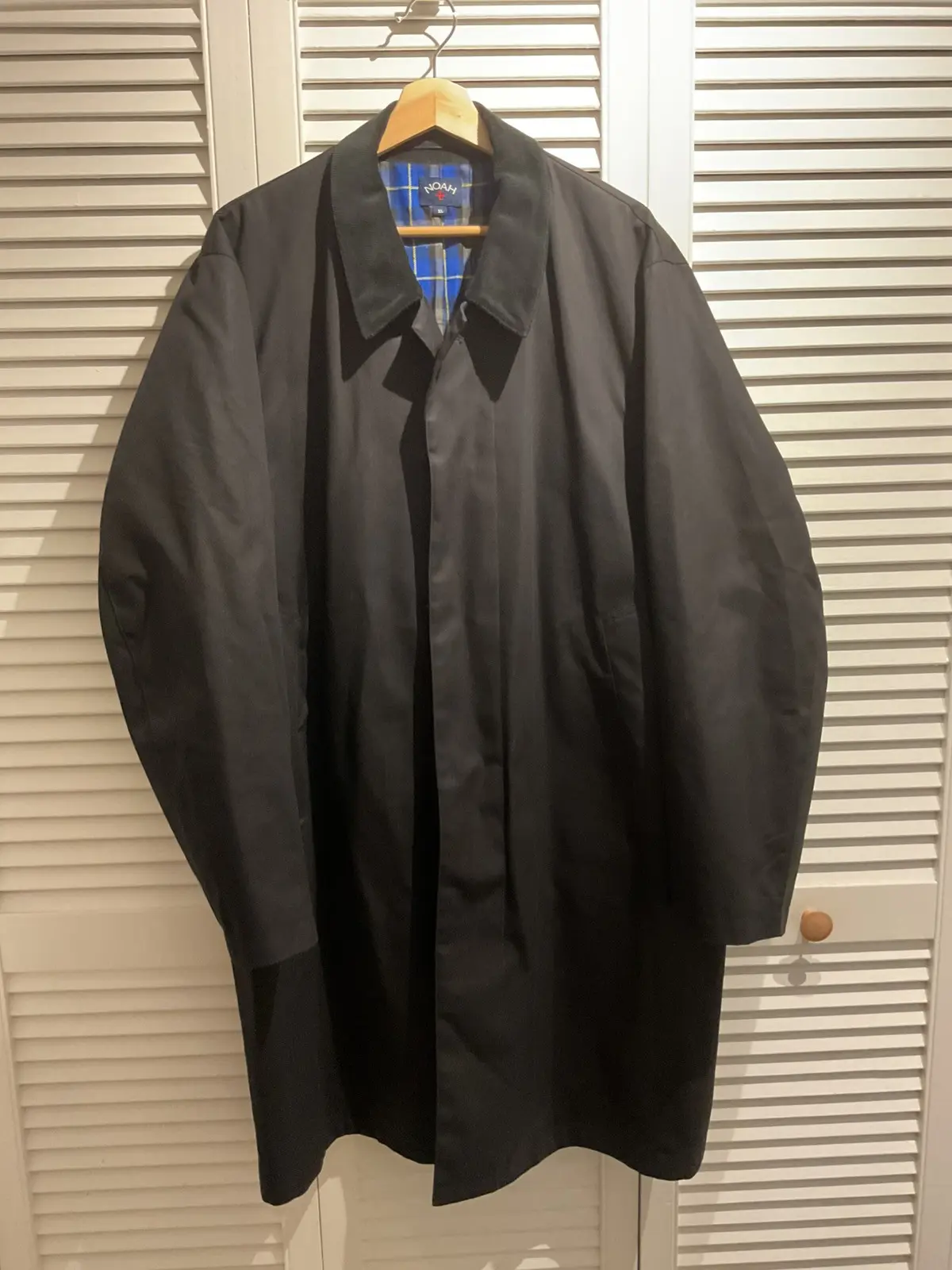 Noah Nyc Typhoon Twill Water Resistant Trench Coat XL in Black, Men's