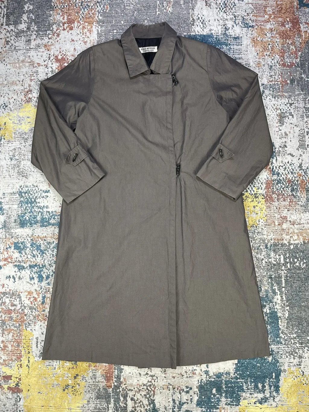 Vintage Atelier Kenzo Watanabe Trench Coats in Green, Women's