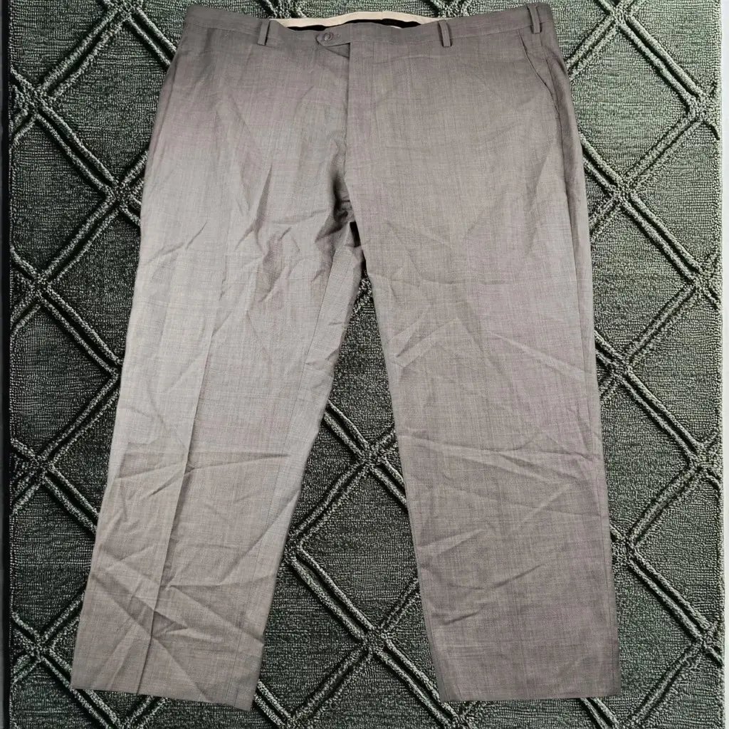 Jos A Bank Pants Mens 48x28 Grey Wool Dress Trousers Reserve Marzotto Italy Euc in Gray, Men's (Size 32)