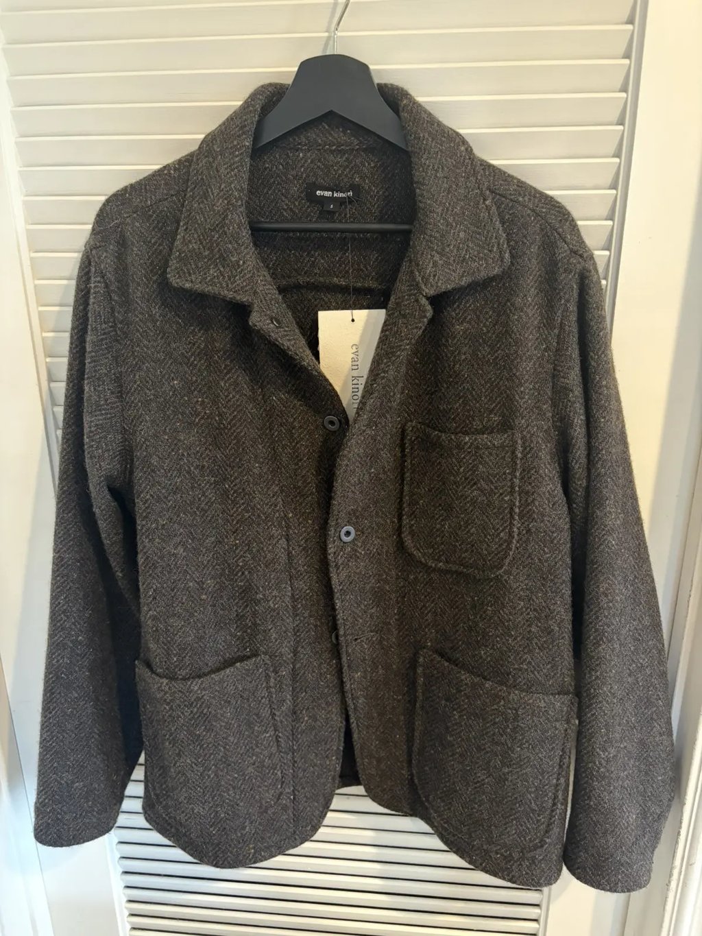 Evan Kinori Aw25 Three Pocket Jacket in Brown, Men's (Size S)