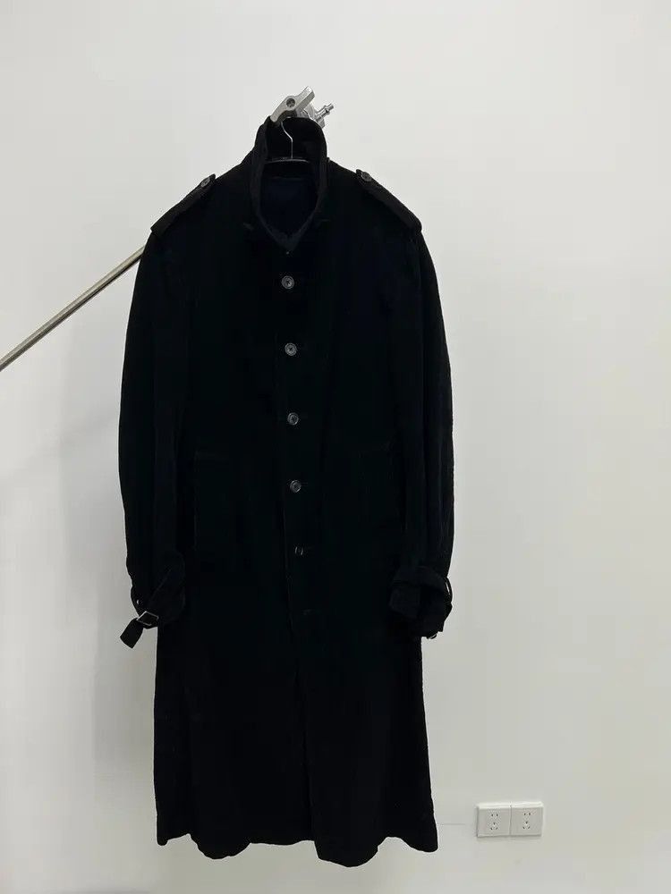 Yohji Yamamoto Y’S Corduroy Trench Coat in Black, Men's (Size Large)