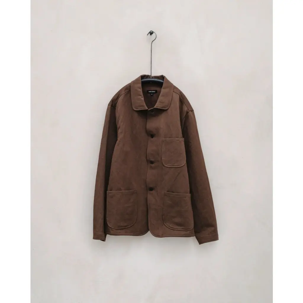 Evan Kinori Three Pocket Jacket - Logwood Washi/cotton Twill - NWT $695 in Brown, Men's (Size Large)