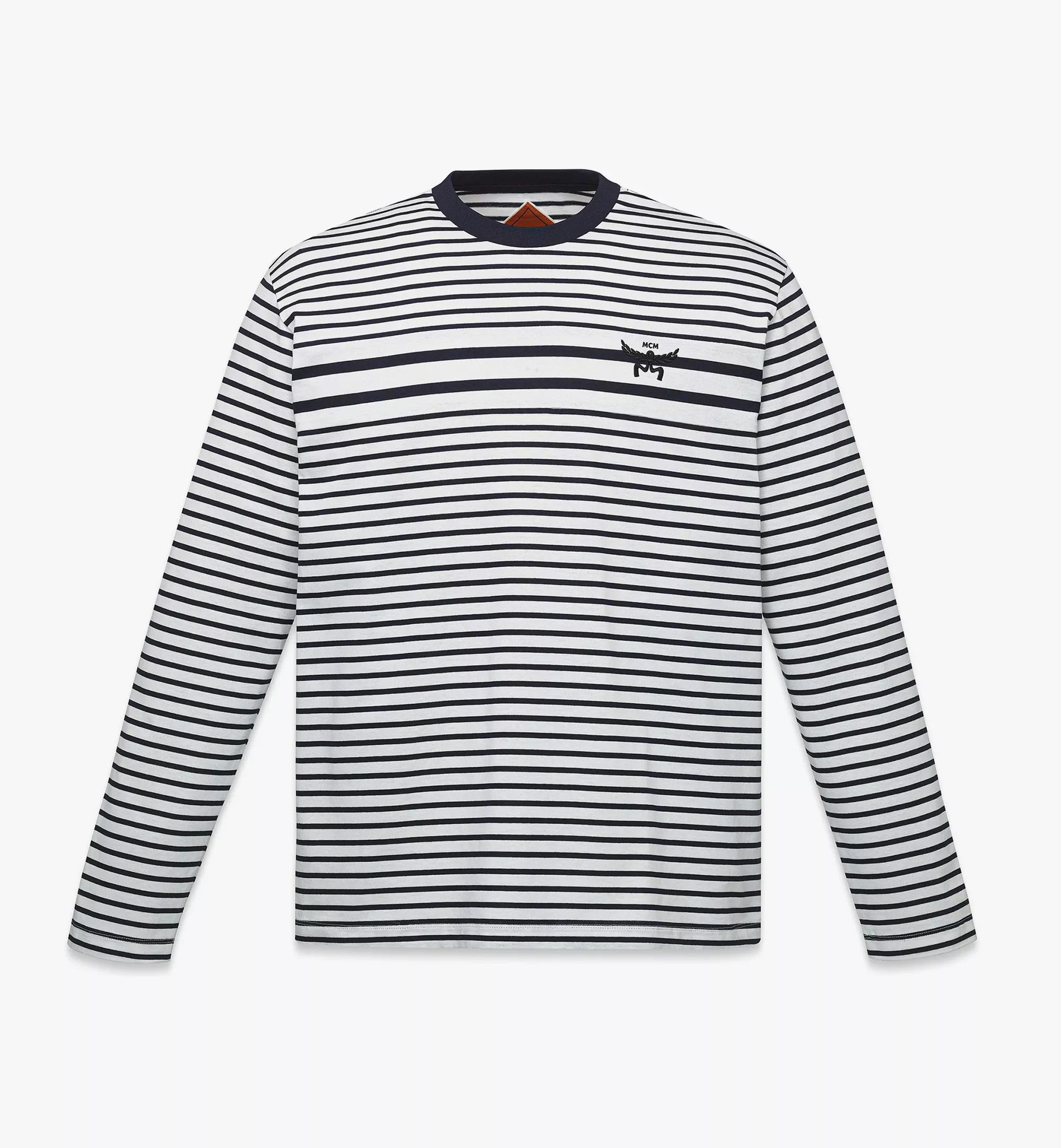 MCM O1Mt1Gz0725 Unisex Long Sleeve T-Shirt In Black/white, Men's (Size XL)