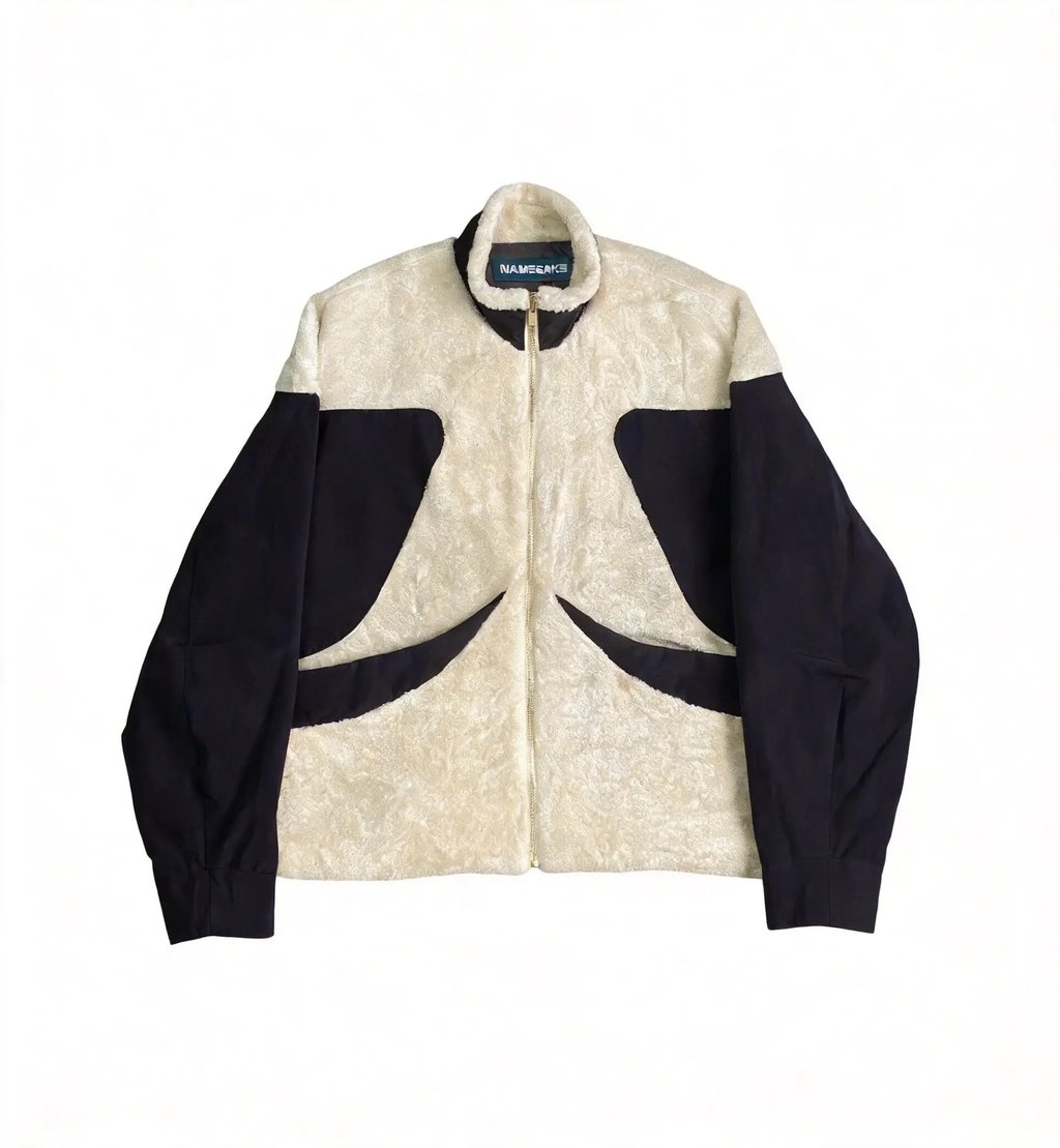 Namesake Black White Panda Fleece Jacket, Men's