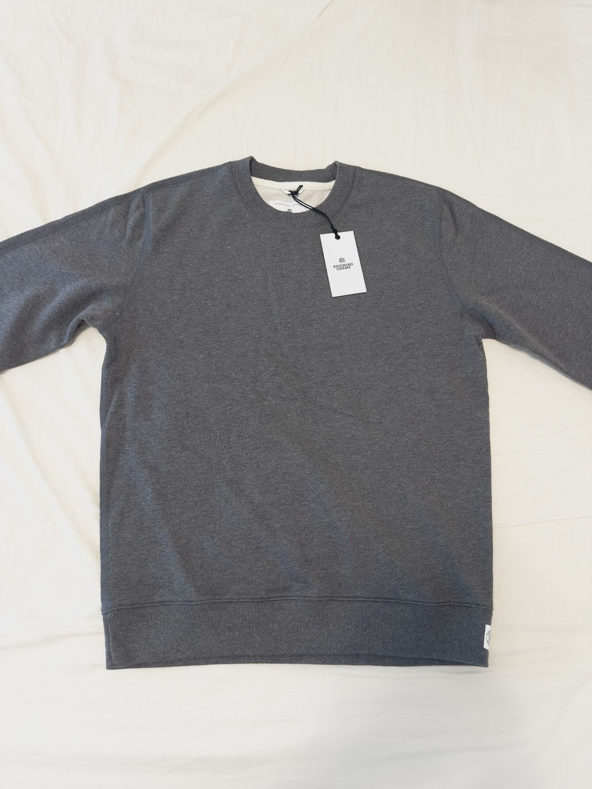 NWT Made In Canada Reigning Champ Midweight Terry Crewneck in Grey, Men's (Size Small)