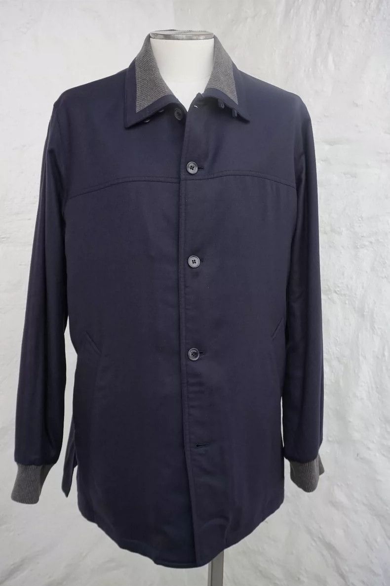 Loro Piana Maremma Series Double Sided Camel Hair Coat in Blue, Men's (Size 2XL)
