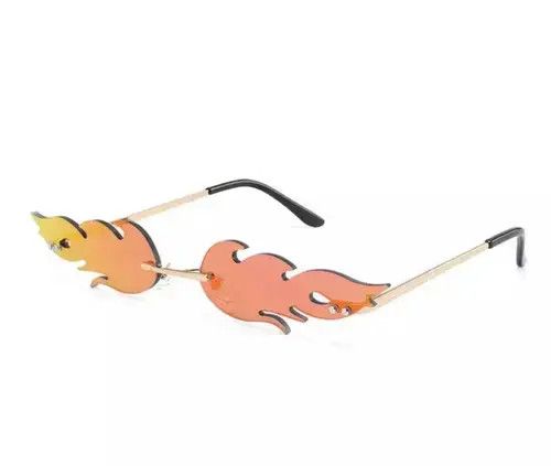 Electric Visual Flame Glasses in Orange, Men's