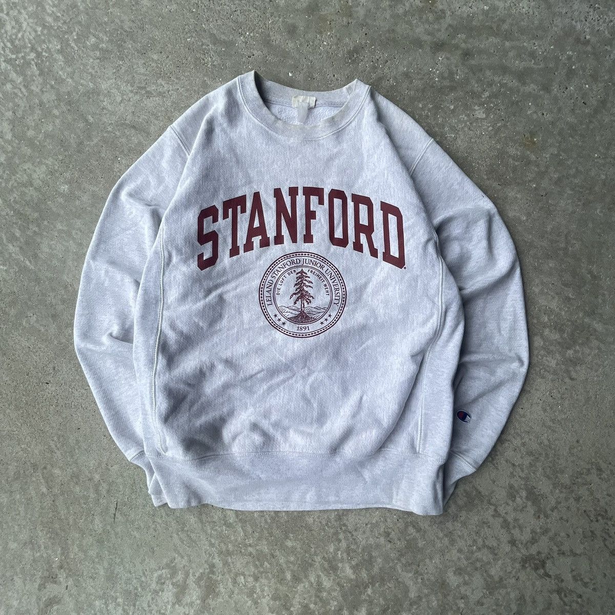 Champion 90's Stanford Sweatshirt in White, Men's (Size Small)