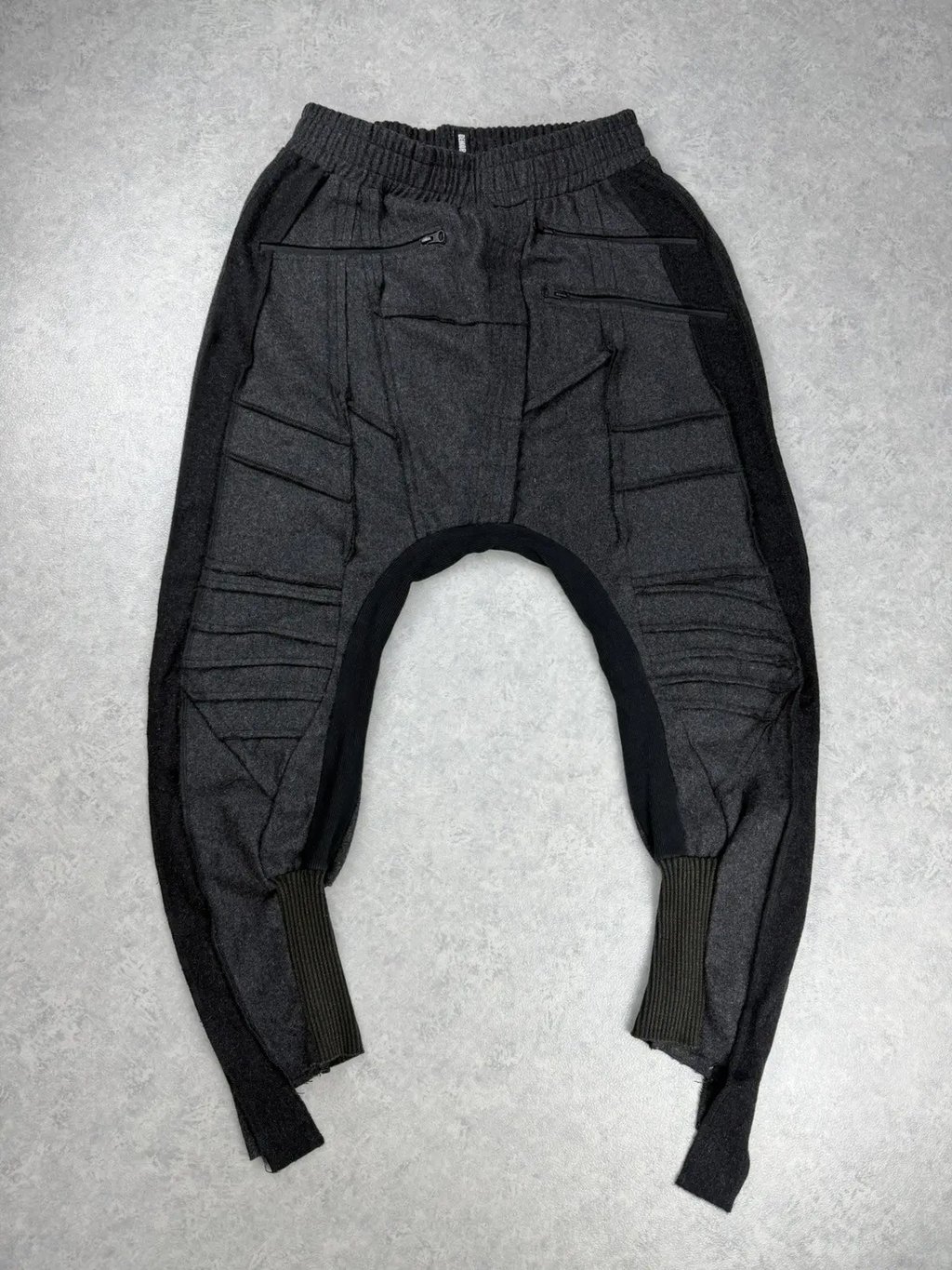 Demobaza Wool Drop Crotch Pants Avant-Garde Ninja in Black, Men's (Size 32)