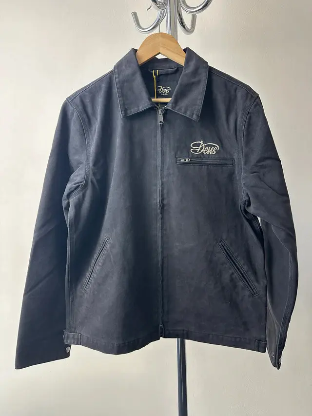 Deus Ex Machina Workwear Overdye Jacket (Anthracite) in Black, Men's (Size Medium)