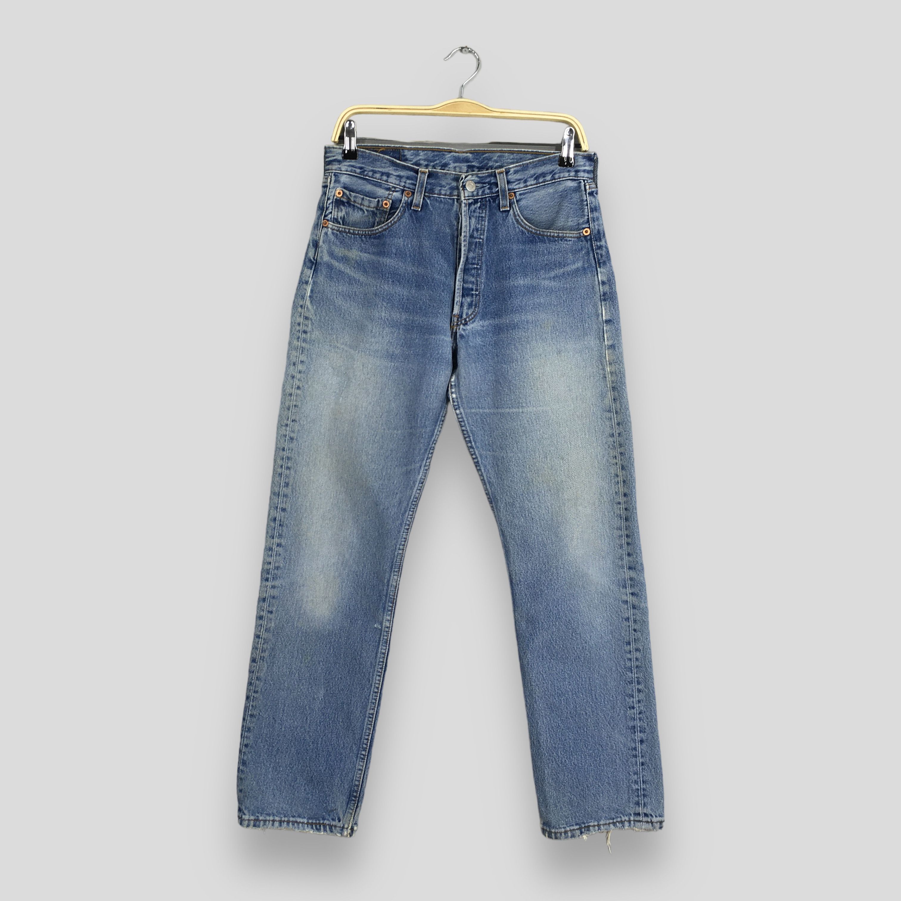 Size 29X29 Vintage 1980S Levi's 501 Distressed Ripped Jeans in Blue, Men's