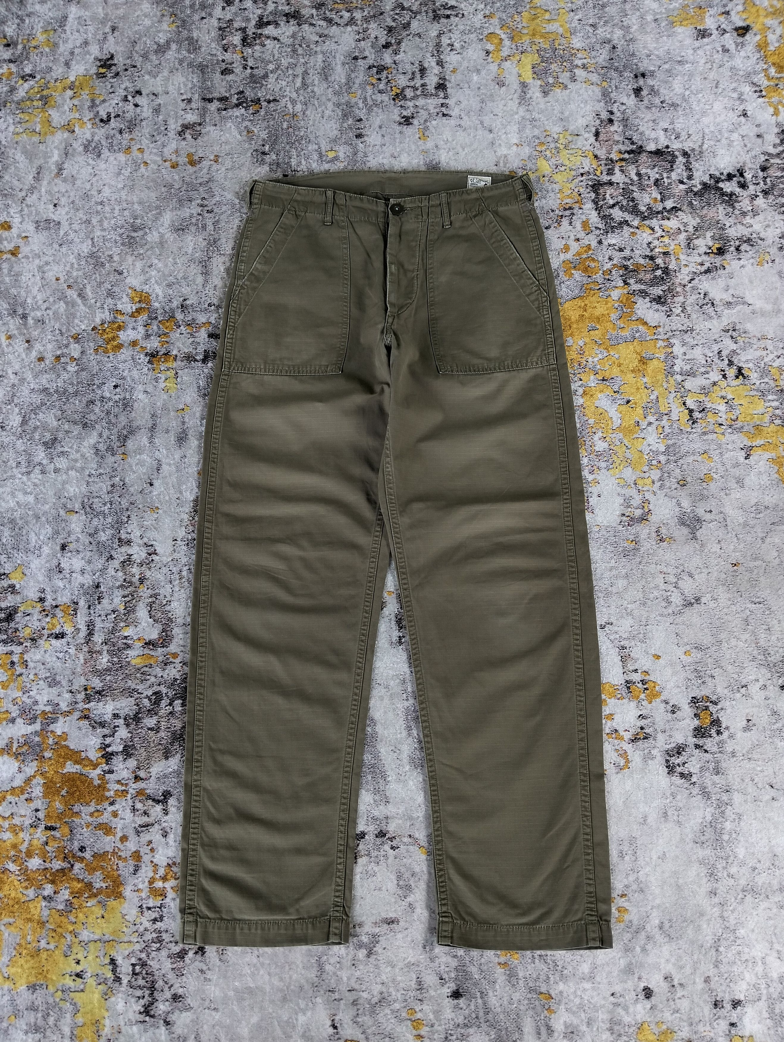 Orslow Japan Fatigue Army Faded Pants in Green, Men's (Size 31)