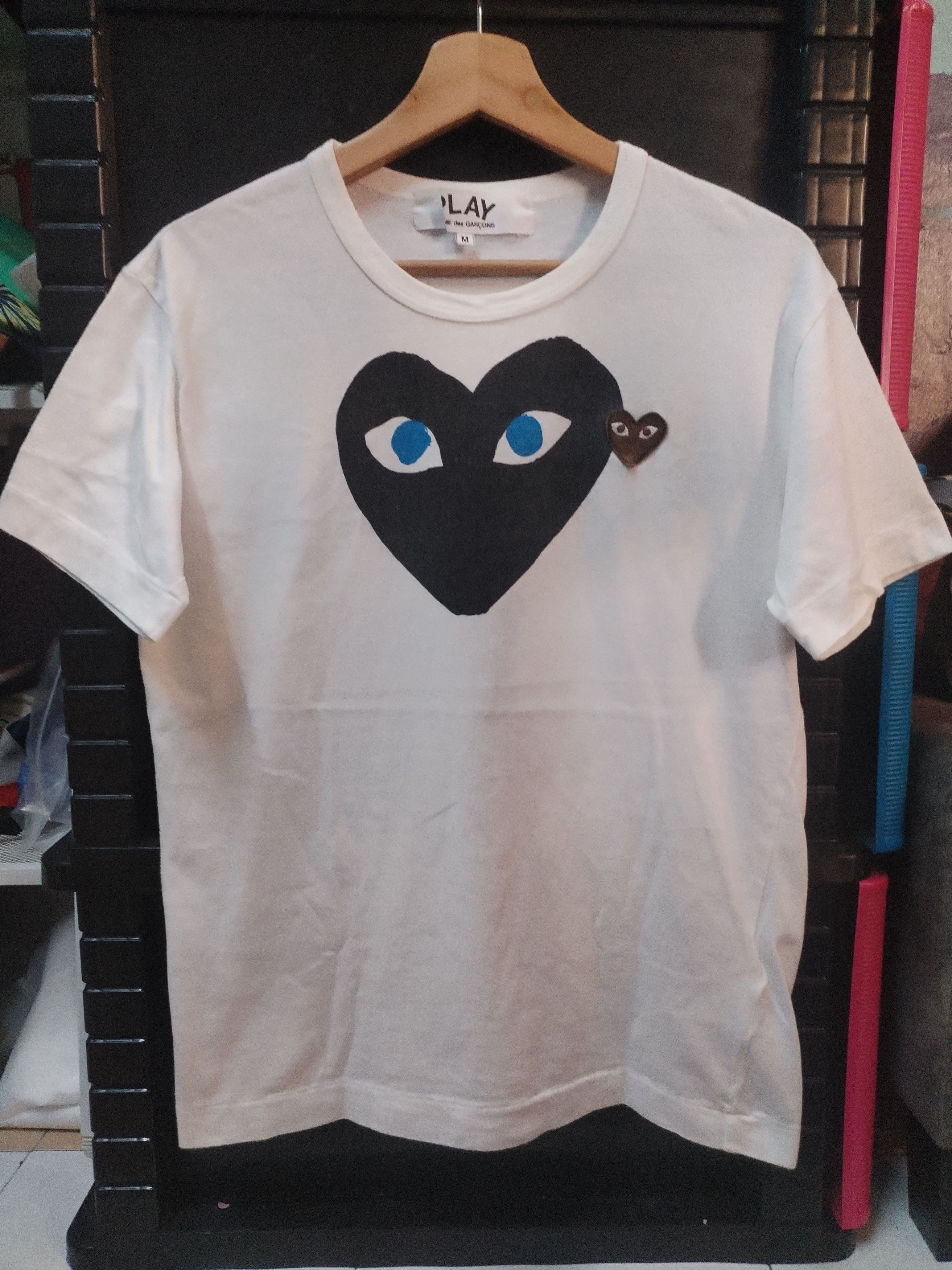 Vintage Comme Des Garcons Play Very in White, Men's (Size Medium)