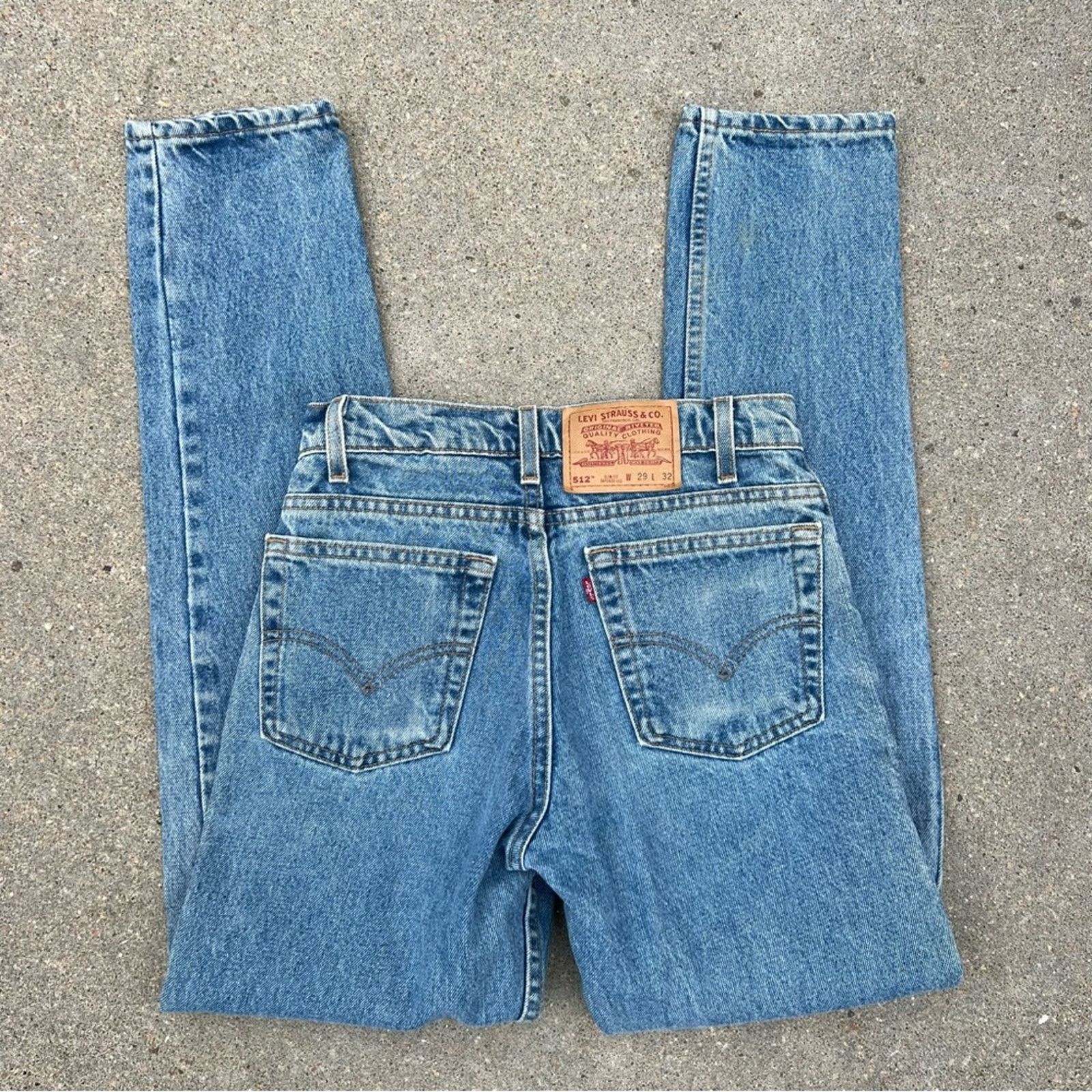 Levis Vintage 90's Levi’S 512 Slim Fit Tapered Leg Jeans 29X32 in Blue, Men's
