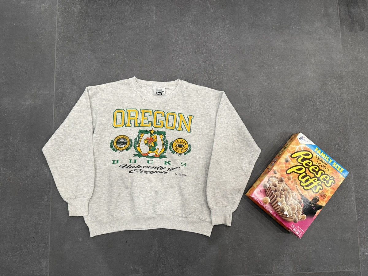 Lee Vintage Oregon Ducks University Of Oregon Sweatshirt in Grey, Men's (Size Small)