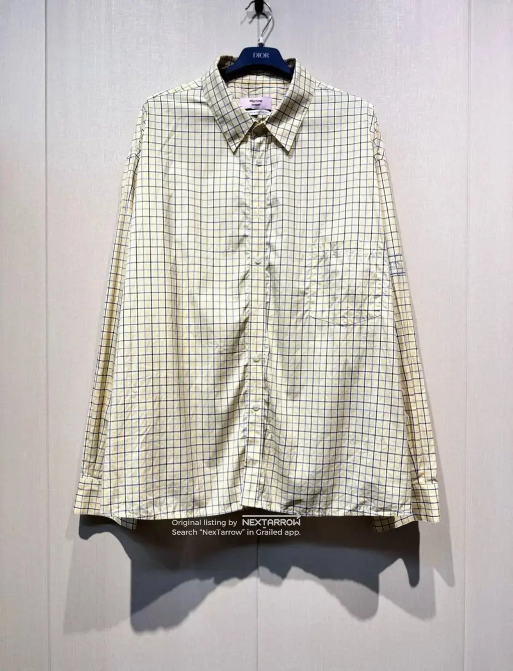 Martine Rose Striped Casual Shirt With Dddd72608 in Yellow, Men's (Size Xl)