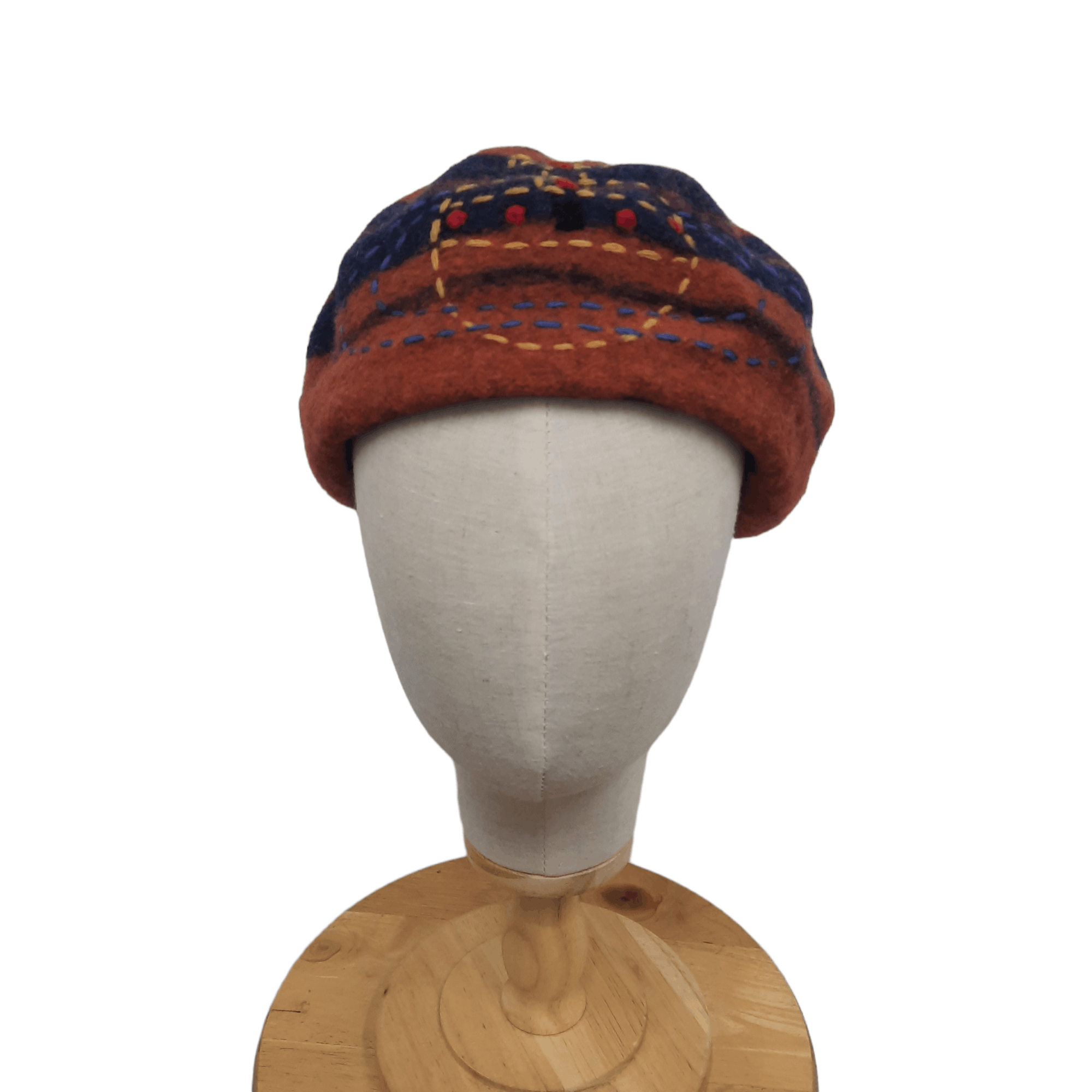 Vintage Vivienne Westwood Big Logo Stripes Beret Hat, Men's