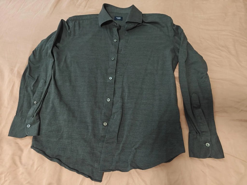 Kamakura - Tokyo Fit, 134 Casual Pique Jersey / Button-Up in Gray, Men's