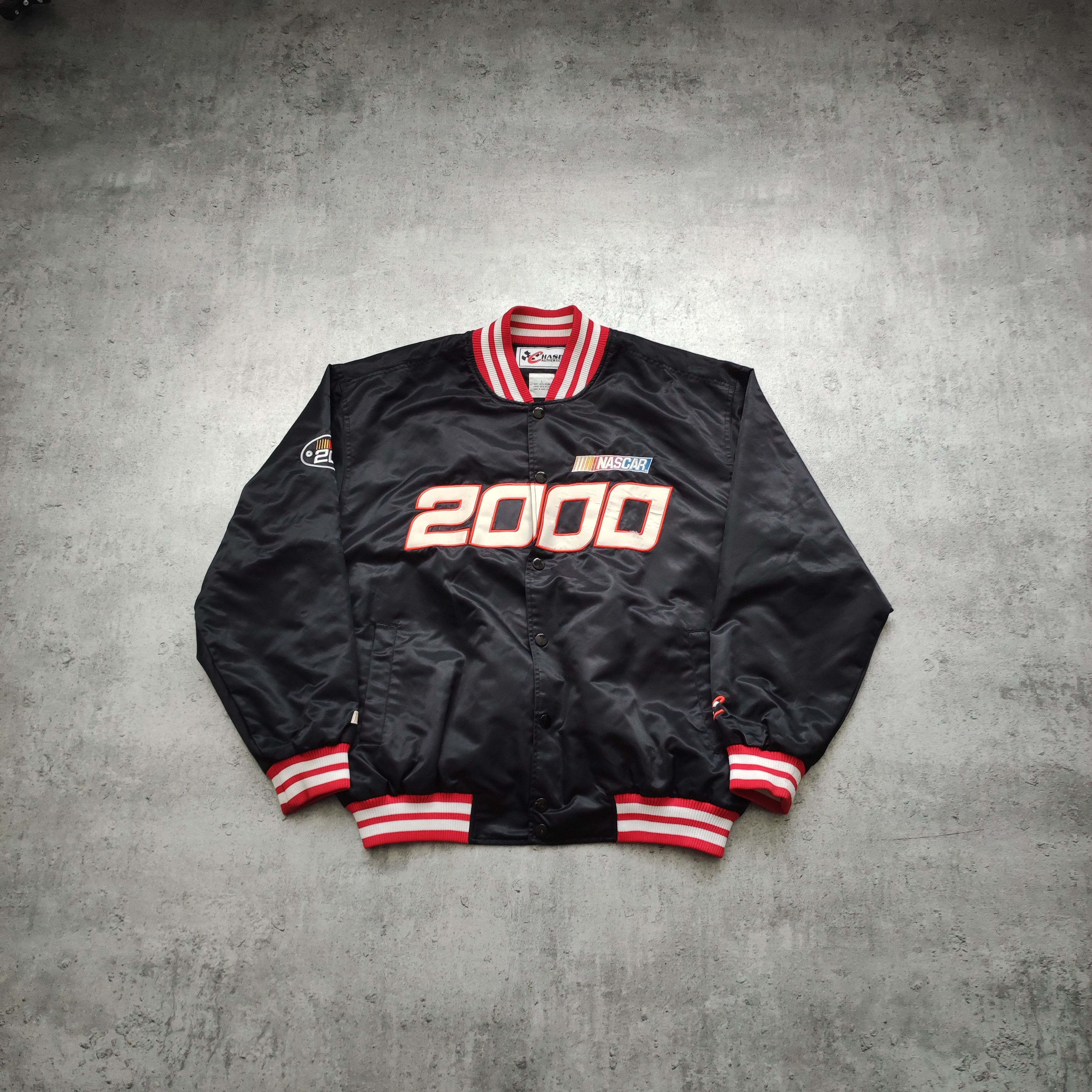 Vintage OG Nascar Racing 2000 Season Heavy Bomber Jacket in Black, Men's (Size Large)