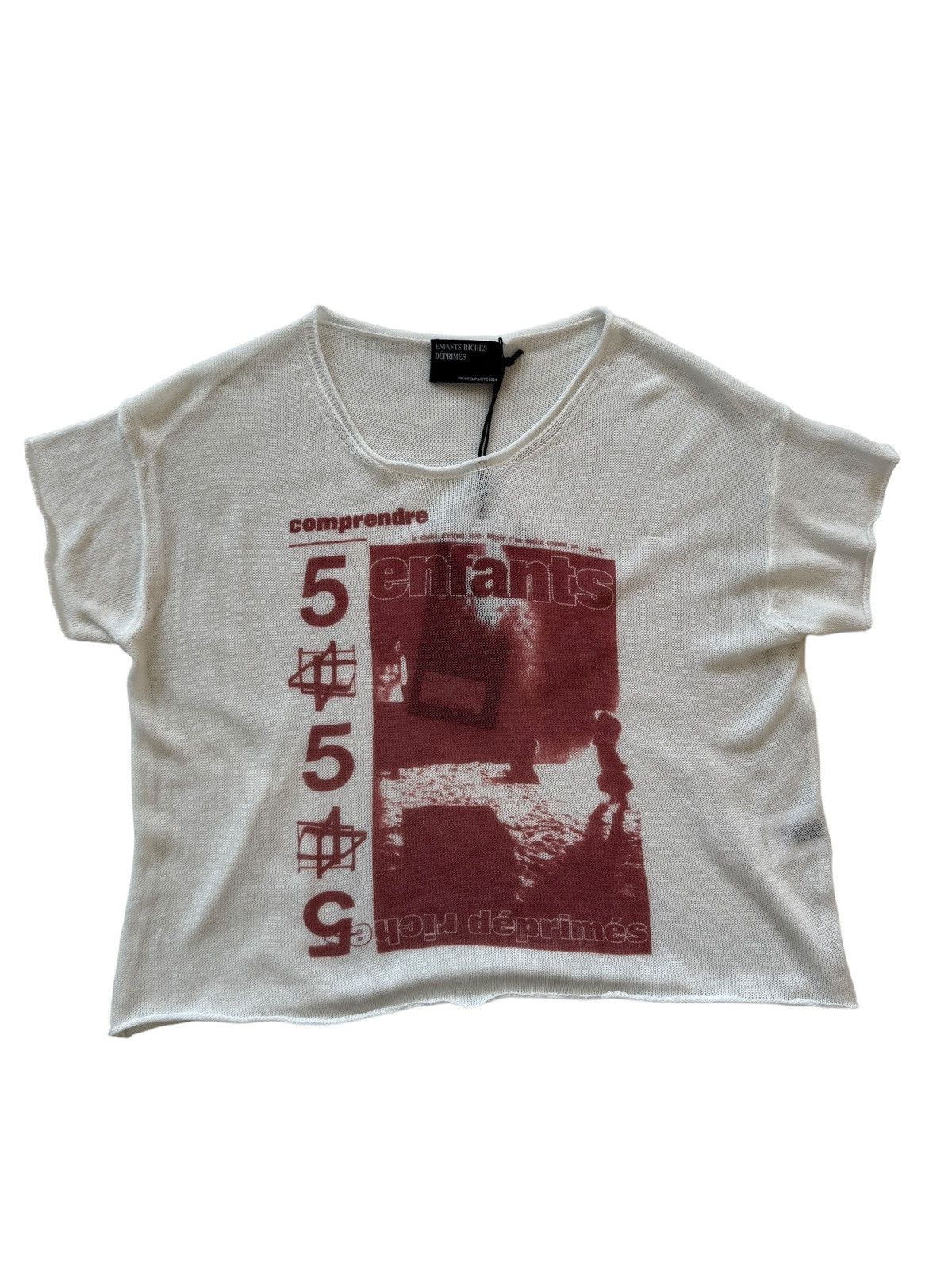 Enfants Riches Deprimes Enfants Riches Déprimés Comprende Knit Shirt in White, Men's (Size Medium)