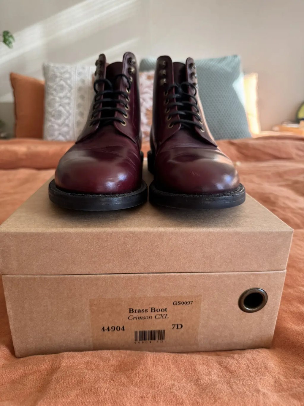Grant Stone Brass Boot – Crimson Chromexcel – Size 7d in Red, Men's