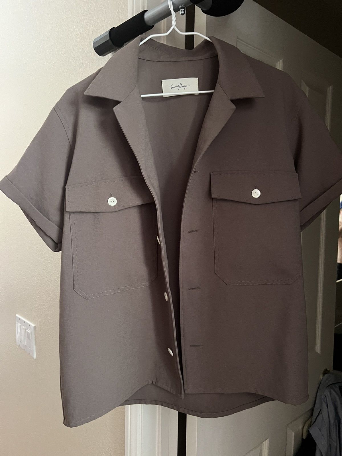 Secondlayer Second Layer Army Green Button Up, Men's (Size Medium)