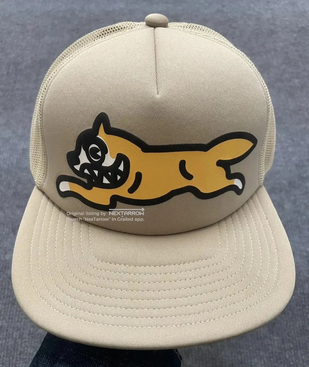 Bbc Icecream Flying Dog Baseball Cap / Sun Hat in Beige, Men's