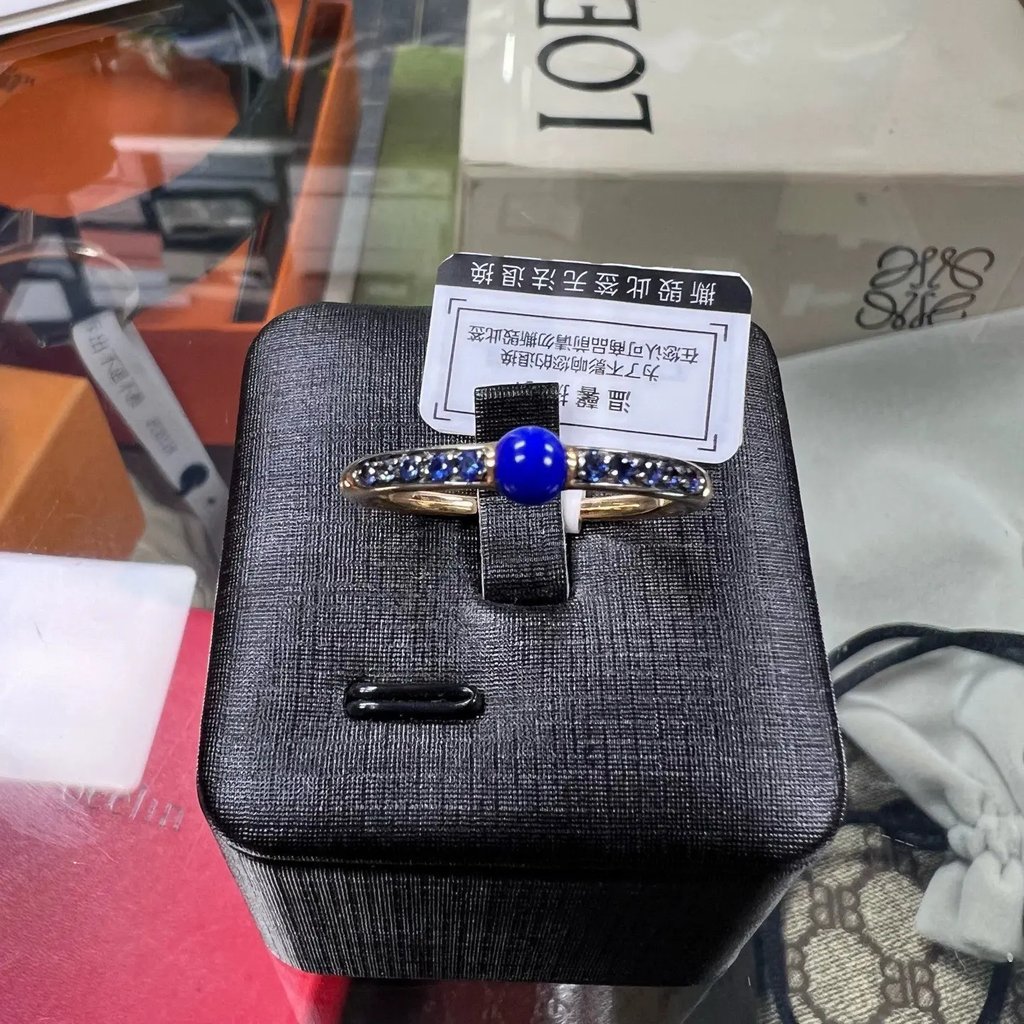 Pomellato M’ama Non M’ama 18k Rg Lapis Sapp Ring 99new in Blue, Women's