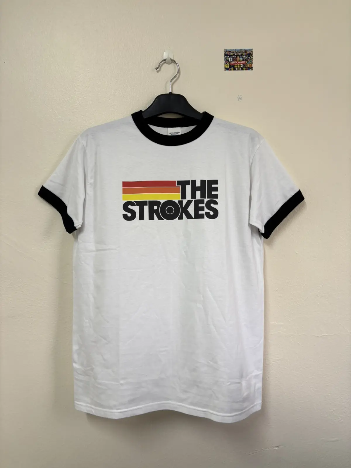 Band Tees The Strokes Band in White, Men's (Size Medium)
