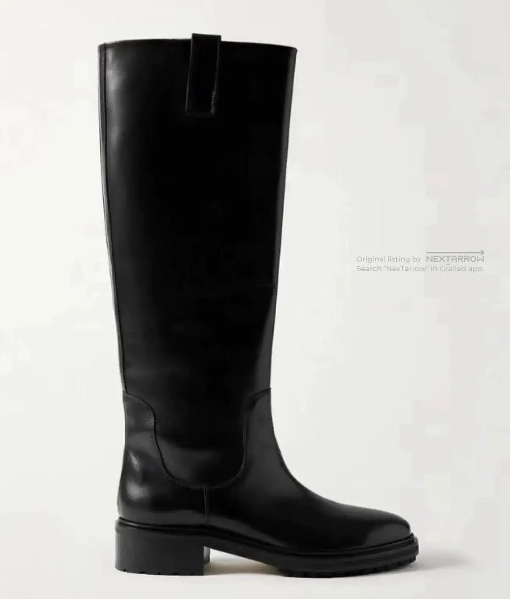 Aeyde Henry Black Calfskin Riding Boots Size 36/37, Women's