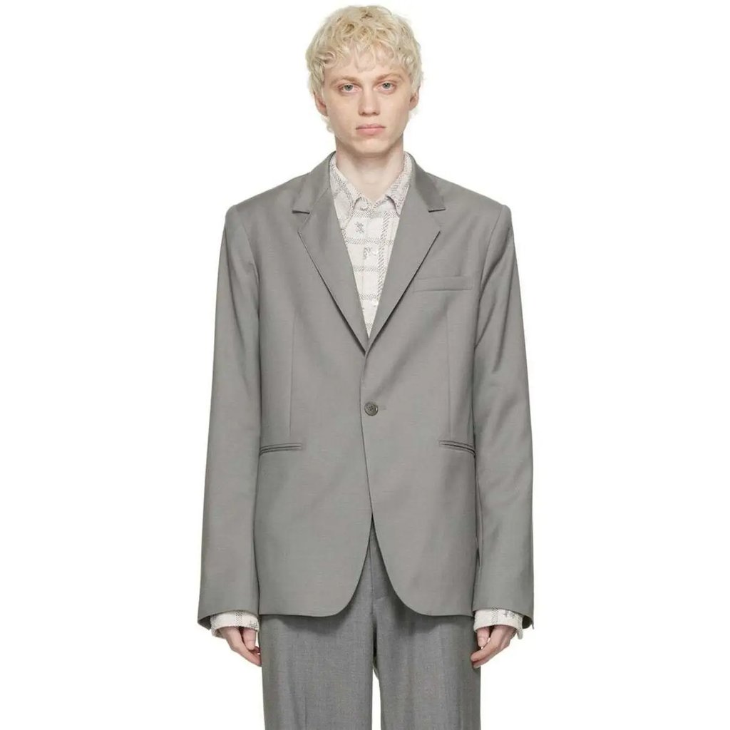 Maryam Nassir Zadeh Delaine Blazer Us L It 52 Mens Gray Woo, Men's (Size 42r)