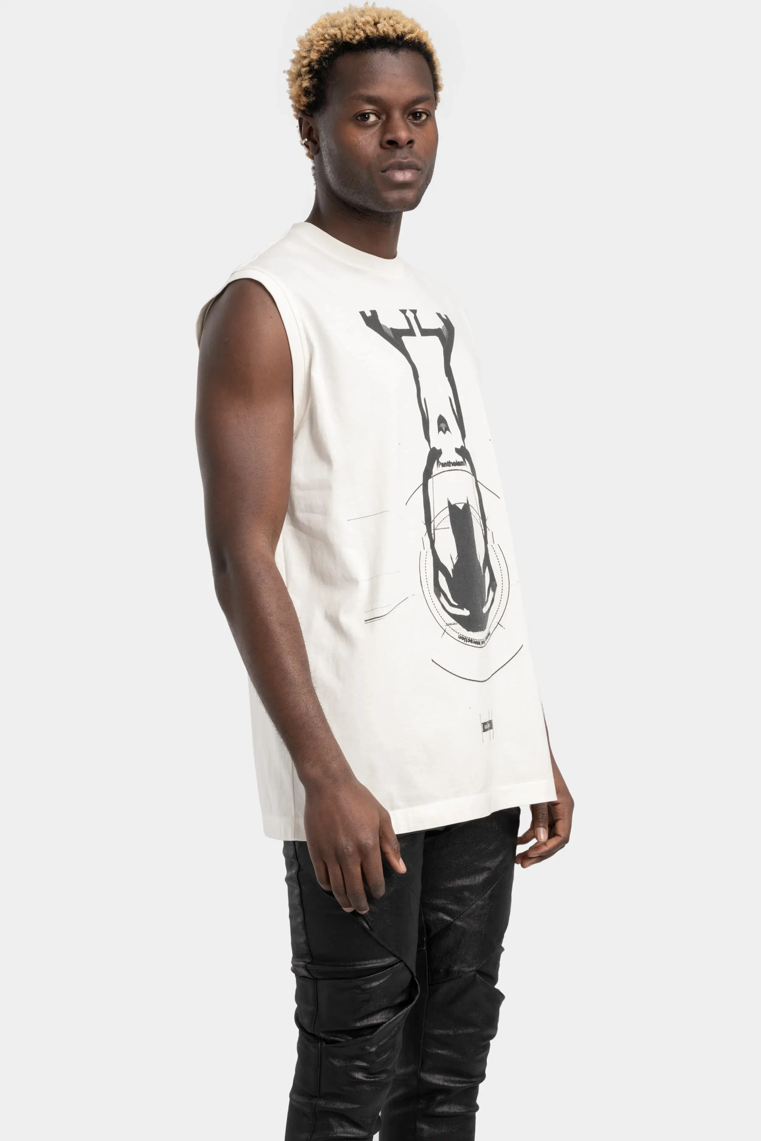 Julius Ss25 Sleeveless Sz1 Fits 46/48 $200 Retail in White, Men's (Size Small)