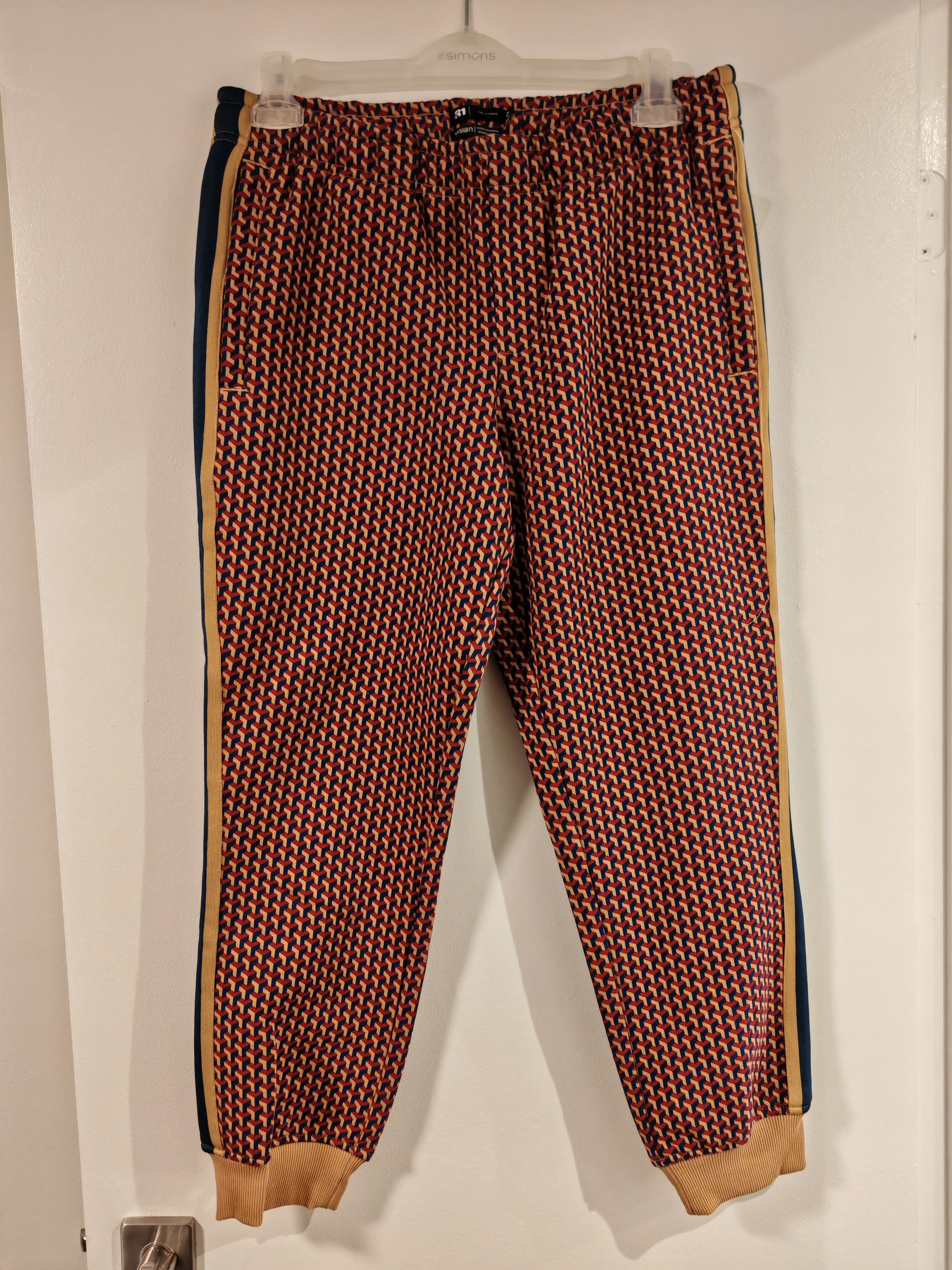 Simons Abstract Print Organic Cotton Fleece Joggers - Unisex, Men's (Size 32)