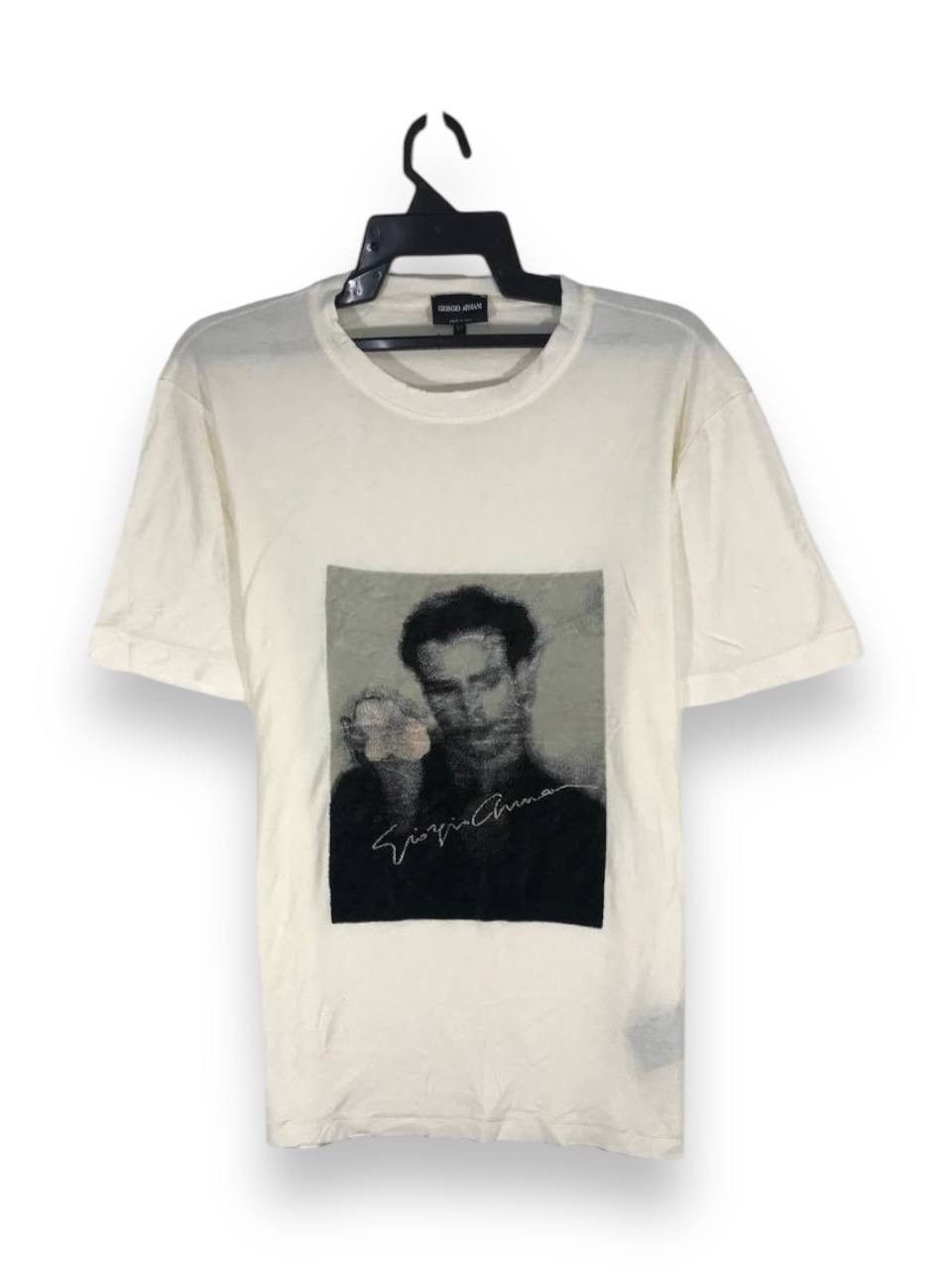 Giorgio Armani Vintage Photo Print Bruce Webber in White, Men's (Size XL)
