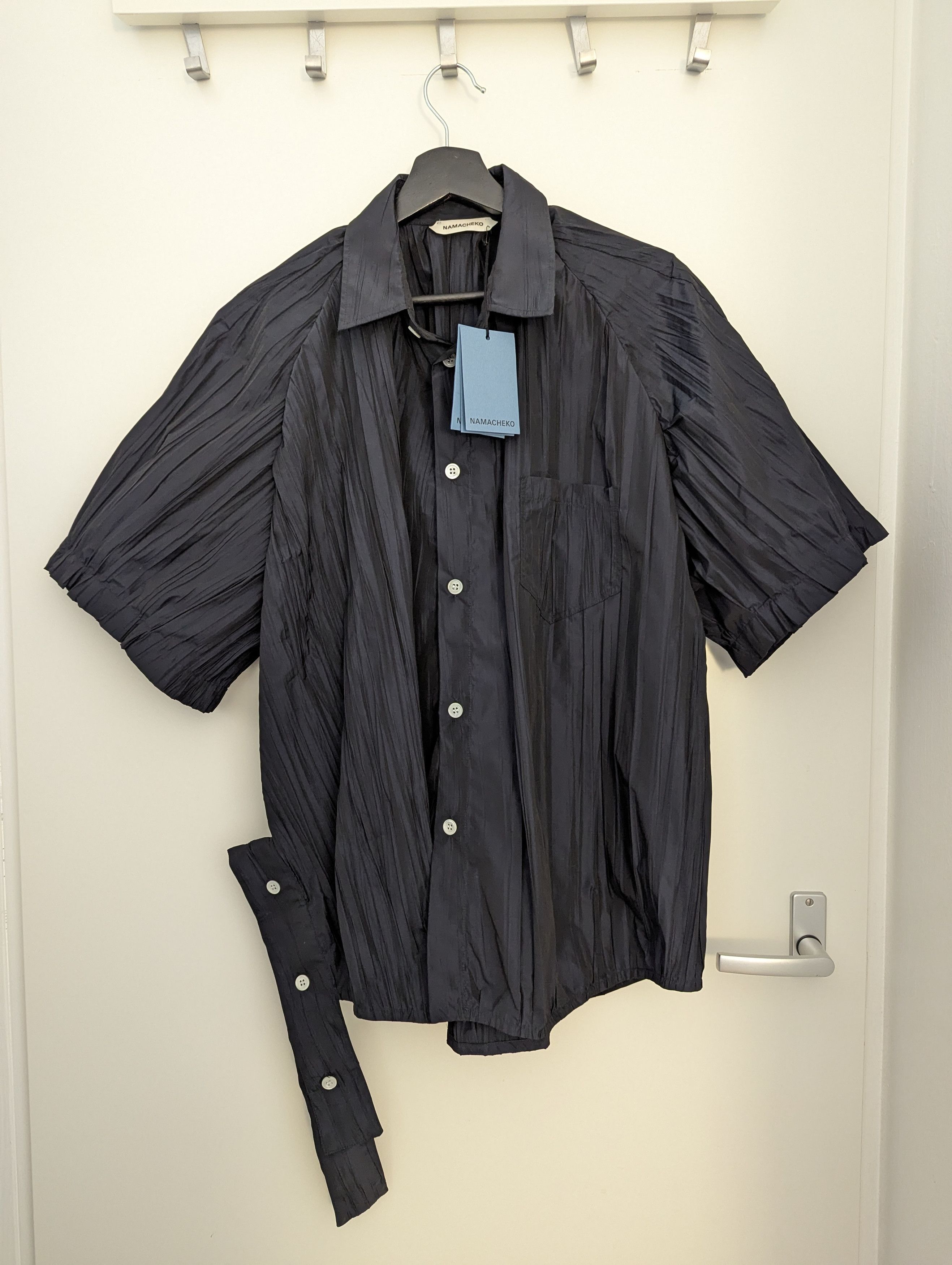 Namacheko Ven Pleated Shirt Midnight Blue, Men's (Size XL)
