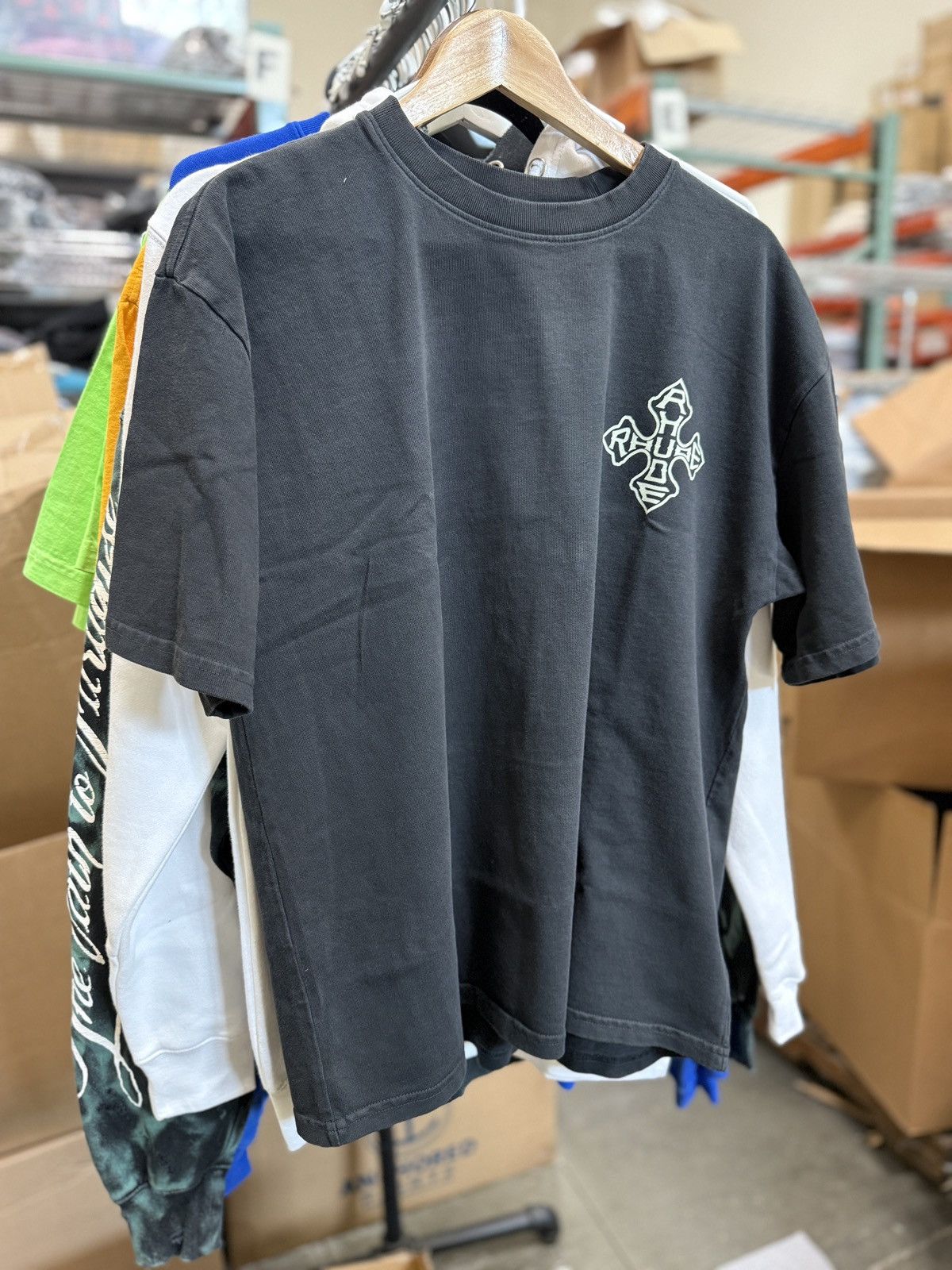 Rhude Cross Tee Vintage Black -Size M Nwt, Men's (Size Medium)