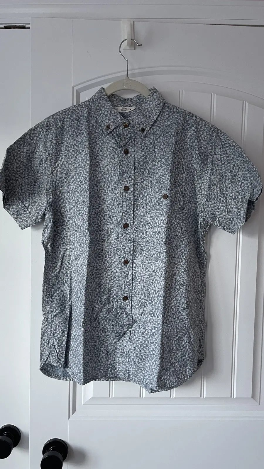 Short Sleeve Bd Shirt - Grey Floral Tile in Gray, Men's (Size M)