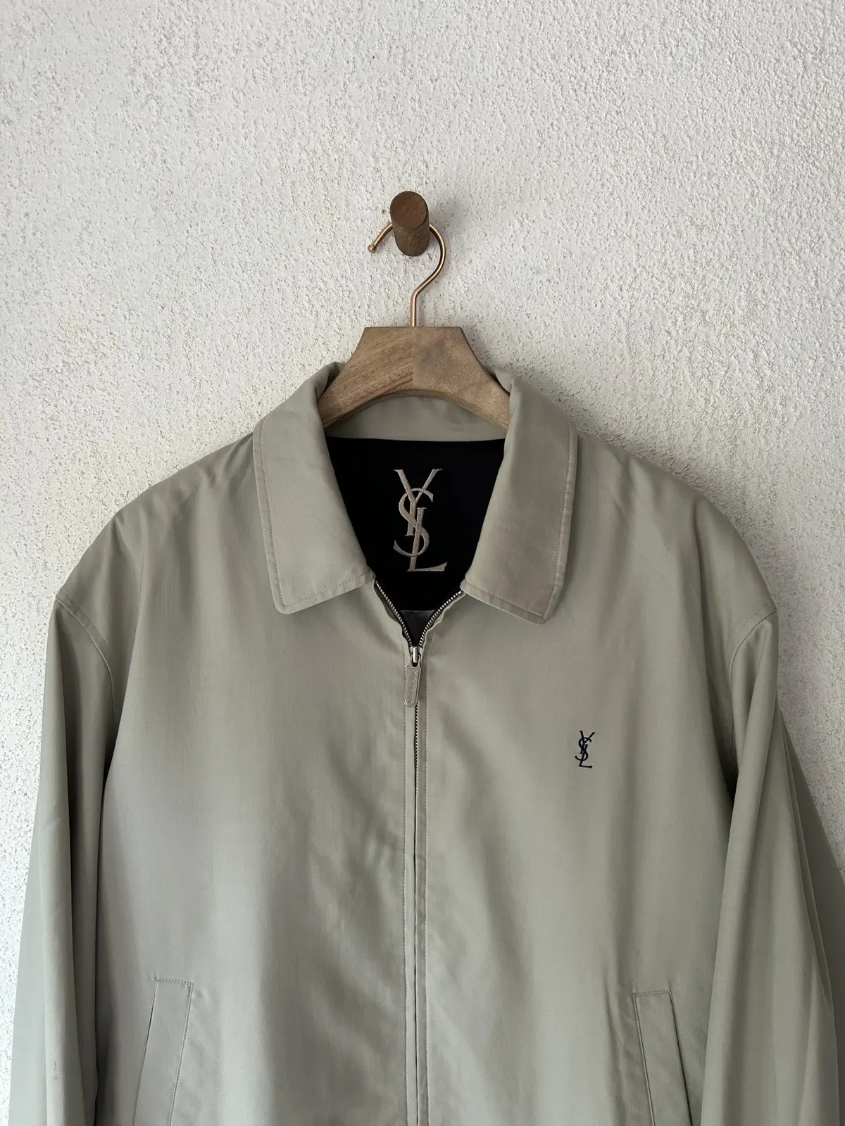 Vintage YVES Saint Laurent Jacket YSL Jacket in Beige, Men's (Size XL)