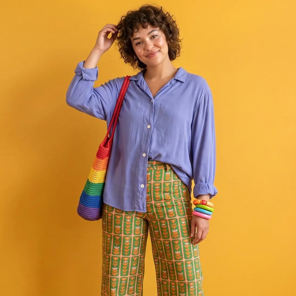 Big Bud Press Unisex Pantry Button Up Shirt Long Sleeve L, Women's
